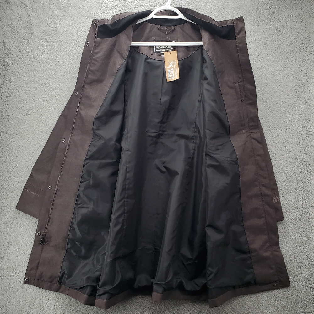 Eddie Bauer Womens Girl on the Go Trench Coat XXL Waterproof Aubergine NWT - Picture 4 of 13
